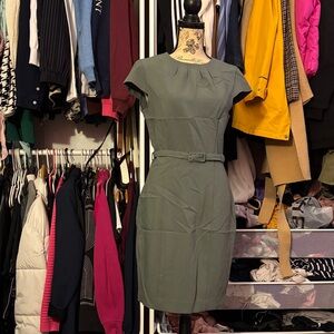 H&M Gray Belted Mini Dress